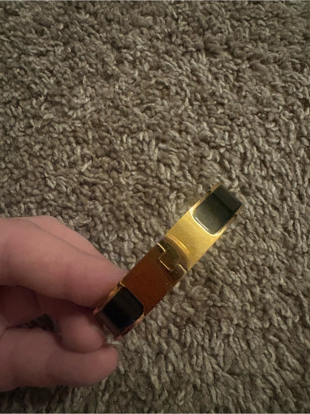 Gold and Black Hinge H Bracelet - Picture 3 of 3